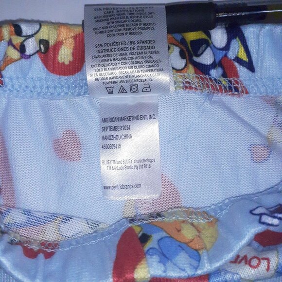 Character Bluey Toddler Unisex Valentine's Day Pajama Set, 2-Piece, Sizes 12M-5T - Picture 9 of 15